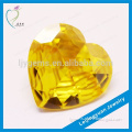 Synthetic 10x10mm heart cz loose european machine cut golden cubic zirconia stones